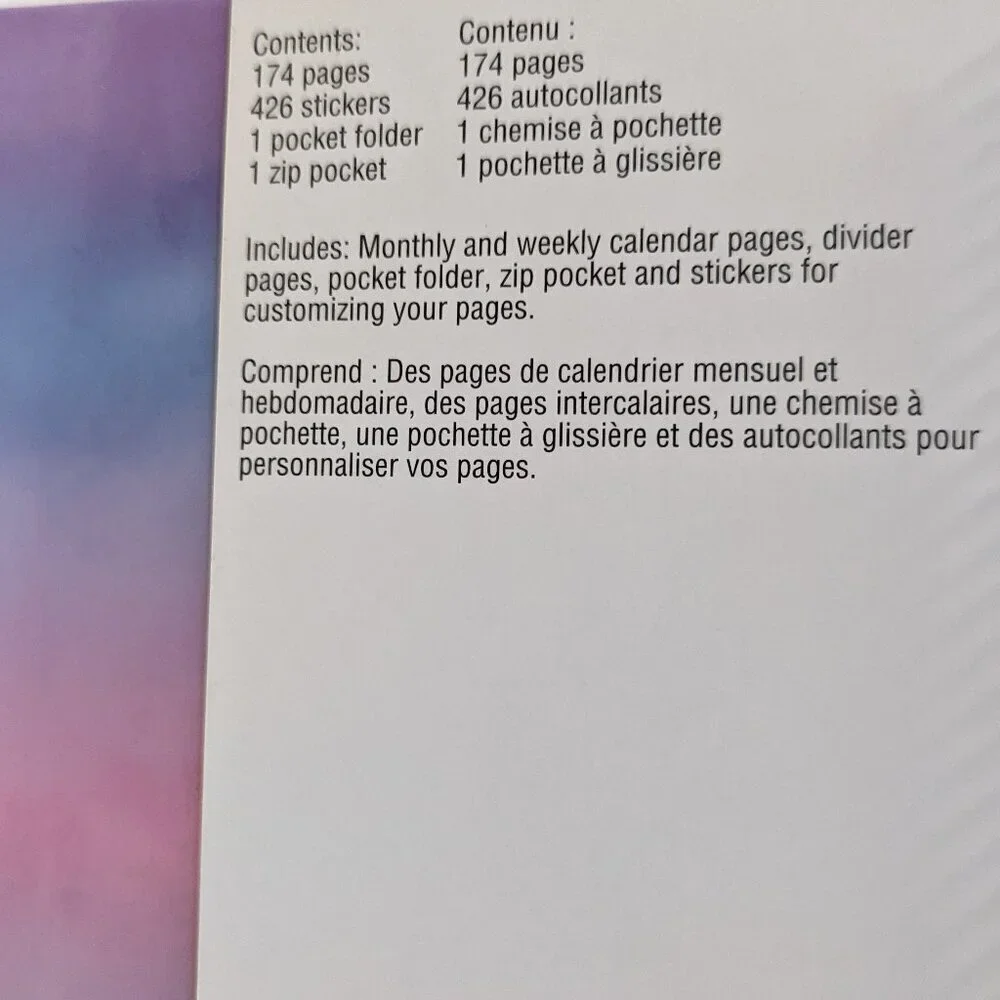 NWT 12 Mo Vertical 2019 Planner 'Own Kind of Beautiful' Outdated Recollections